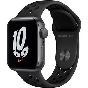 Apple Watch Nike SE 40 mm Vesmírne sivý hliník s antracitovým/čiernym športovým remienkom Nike