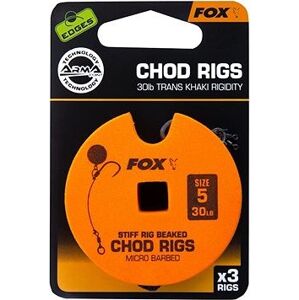 FOX Standard Chod Rigs Barbed Veľkosť 5 30 lb 3 ks