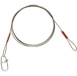 Cormoran 7× 7 Wire Leader – Loop and Corlock Snap Hook 13 kg 60 cm 2 ks
