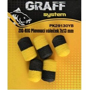 Graff Zig-Rig Plovoucí váleček 7x13mm Žlutá/Černá 5ks