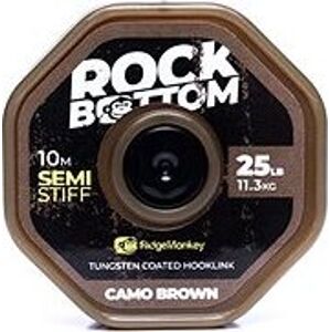 RidgeMonkey RM-Tec Rock Bottom Tungsten Coated Semi Stiff 25 lb 10 m Camo Brown
