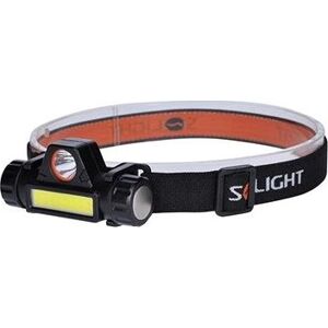 Solight LED čelové nabíjacie svietidlo 3 W + COB150 + 120 lm Li-Ion USB