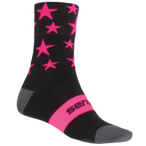 Sensor ponožky STARS černo-růžové